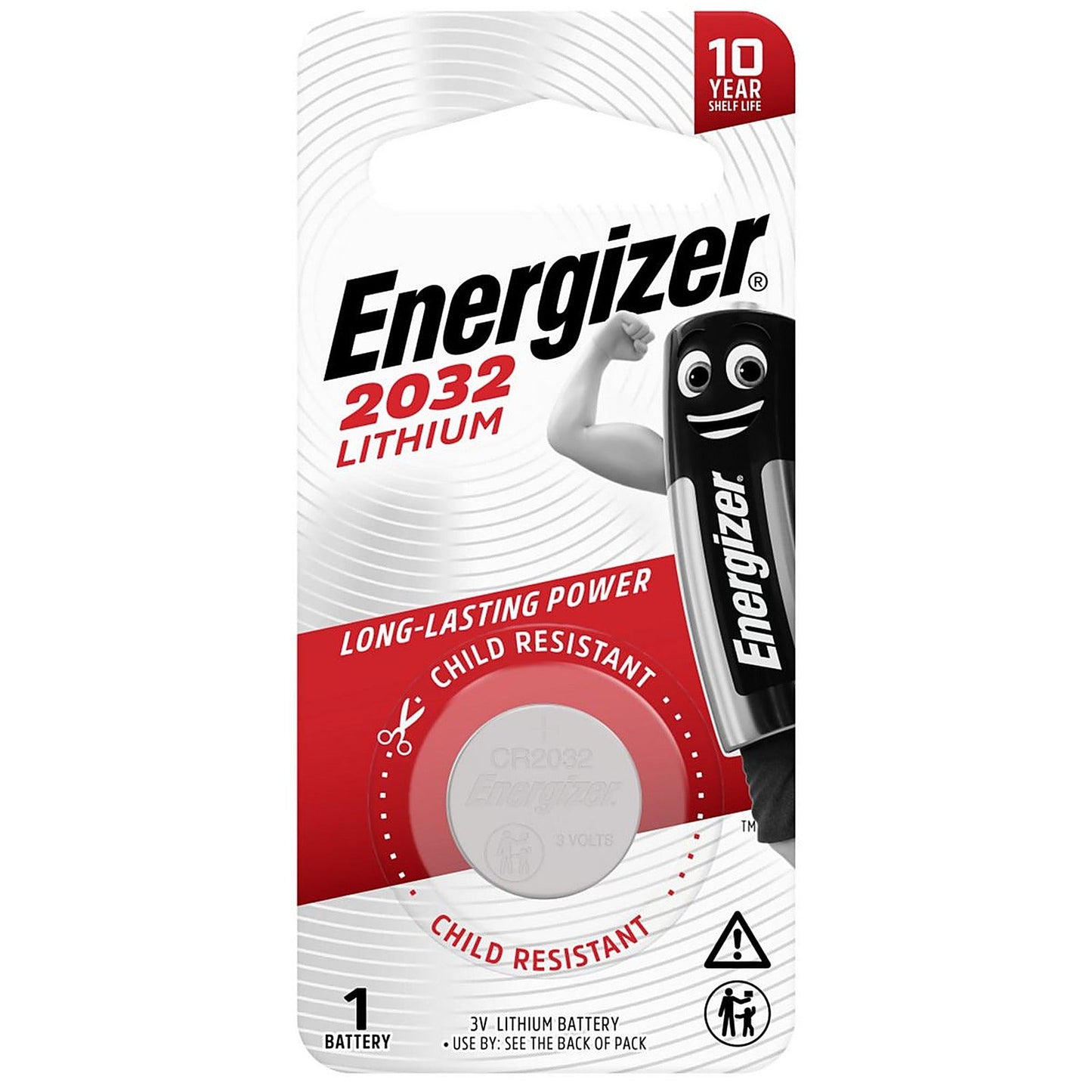 Energizer Lithium Button Battery CR2032 — 1 Pack E303804900