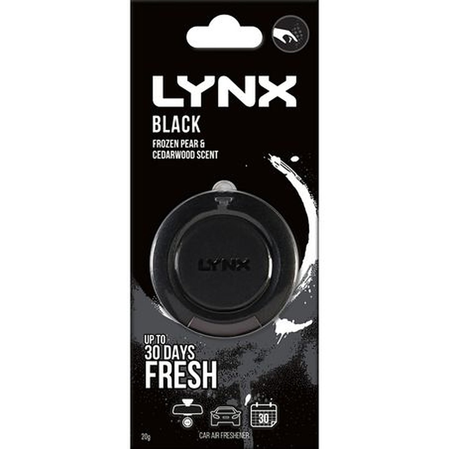 Lynx 3D Hanging Car Air Freshener Black 1 Pack E304192800