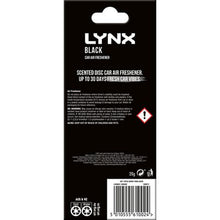 Lynx 3D Hanging Car Air Freshener Black 1 Pack E304192800