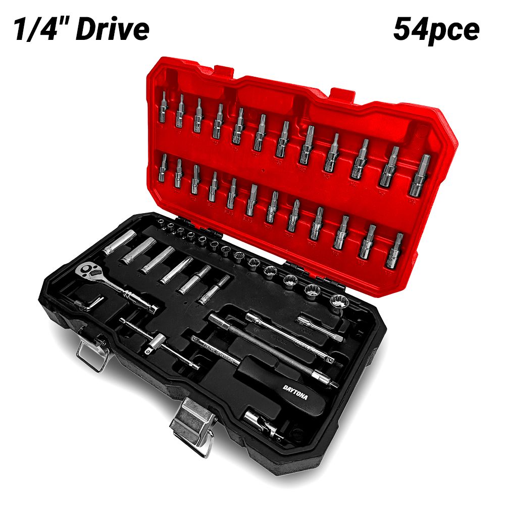 Daytona D1454P 54pce 1/4" Drive Metric 4-14mm Socket Set