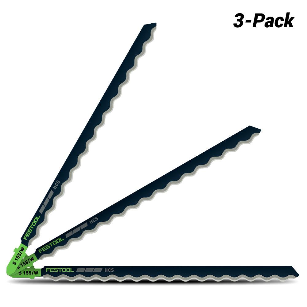 Festool 204345 (S 155/W/3) 3-Pack Jigsaw Blades