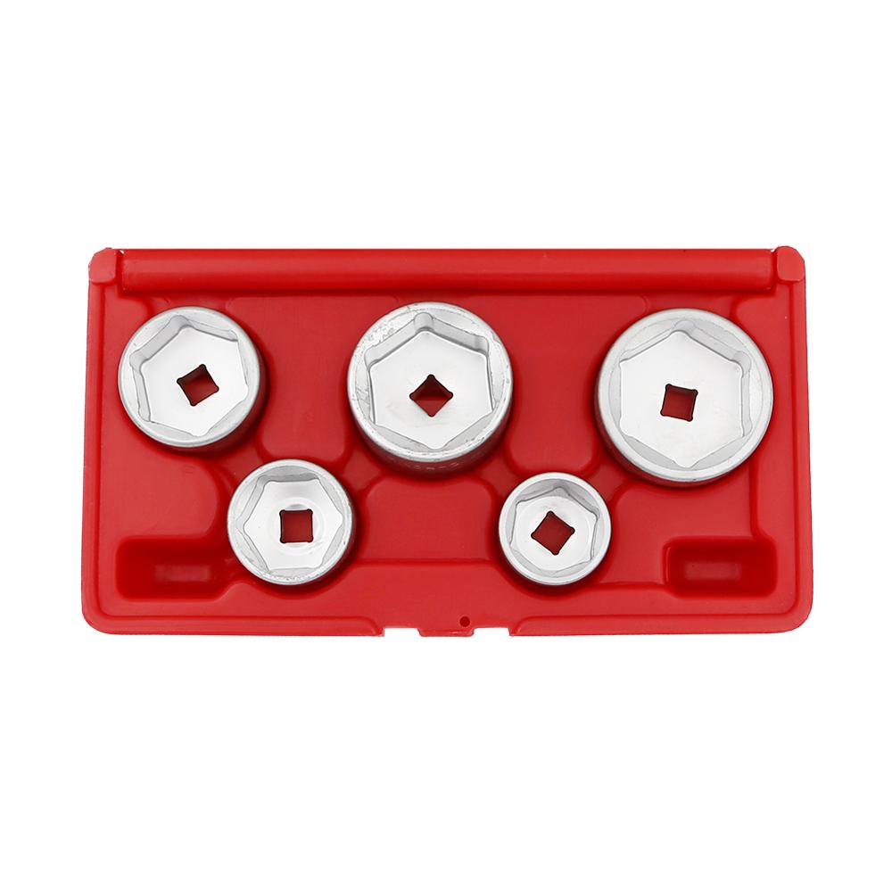 T&E Tools 4298B 5pce 3/8" Oil Cap Filter Wrench Set