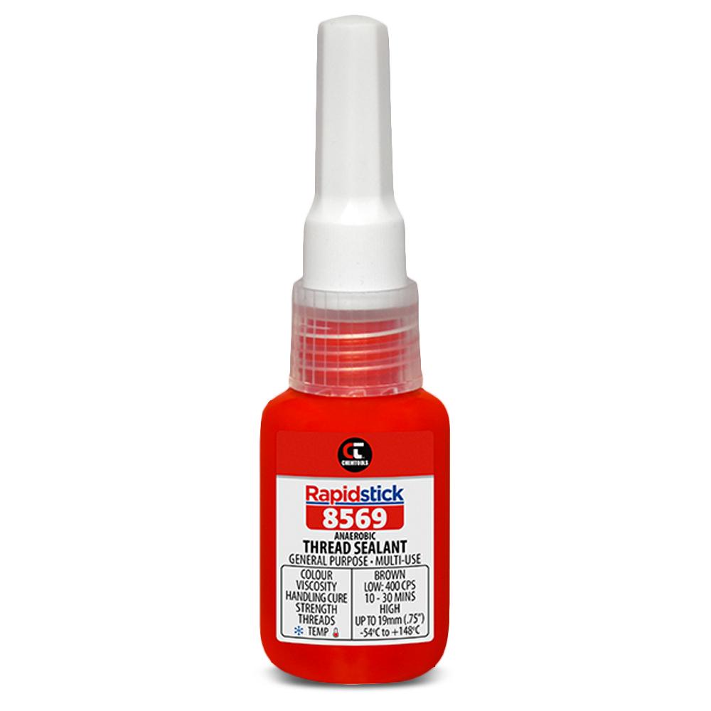 Chemtools 8569-10 10ml Rapidstick Thread Sealant - Multi-Use For Fine Threads - Brown