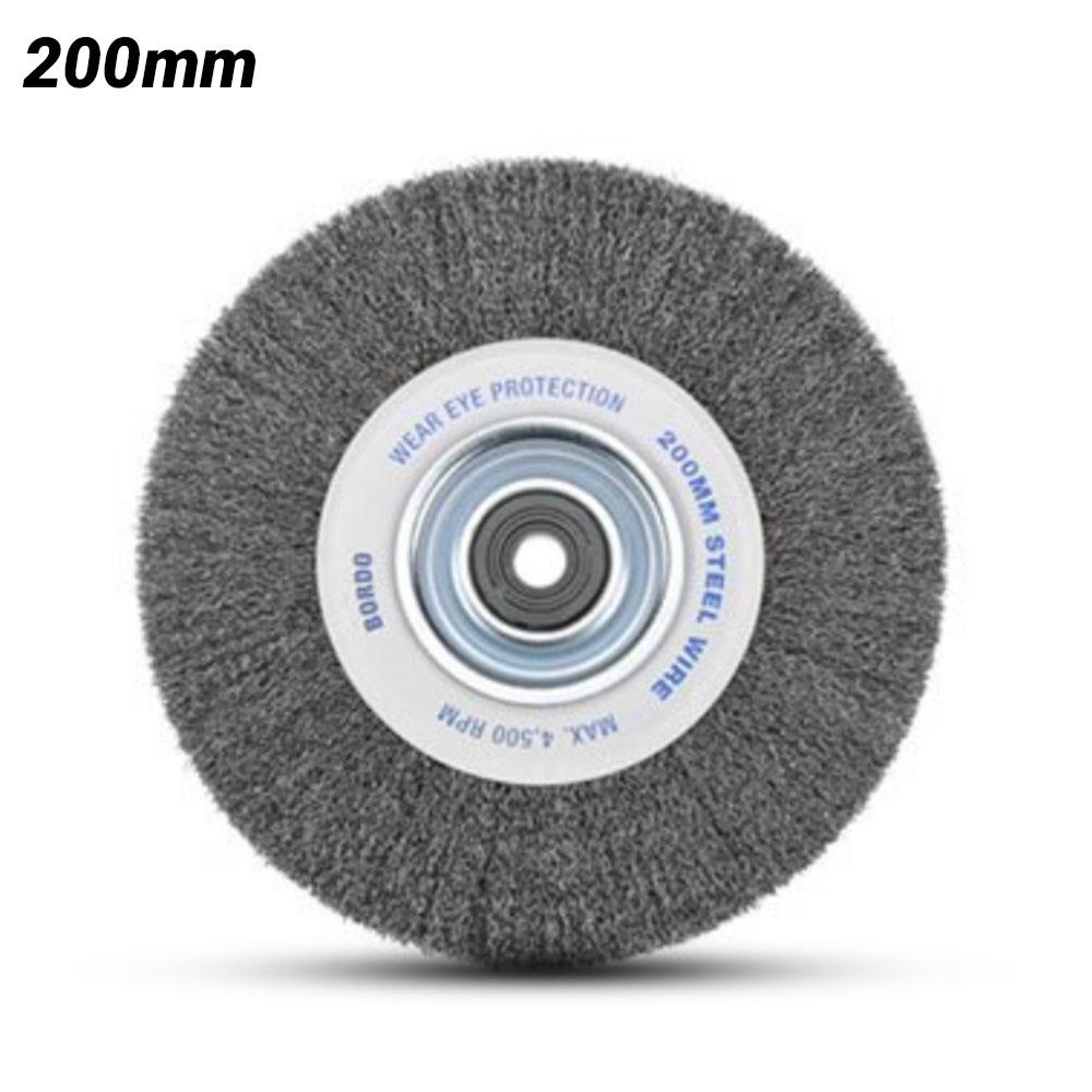 Bordo 5108-200/20.3 200mm 0.3mm Steel Wire Crimp Wire Wheel - 20mm Thickness