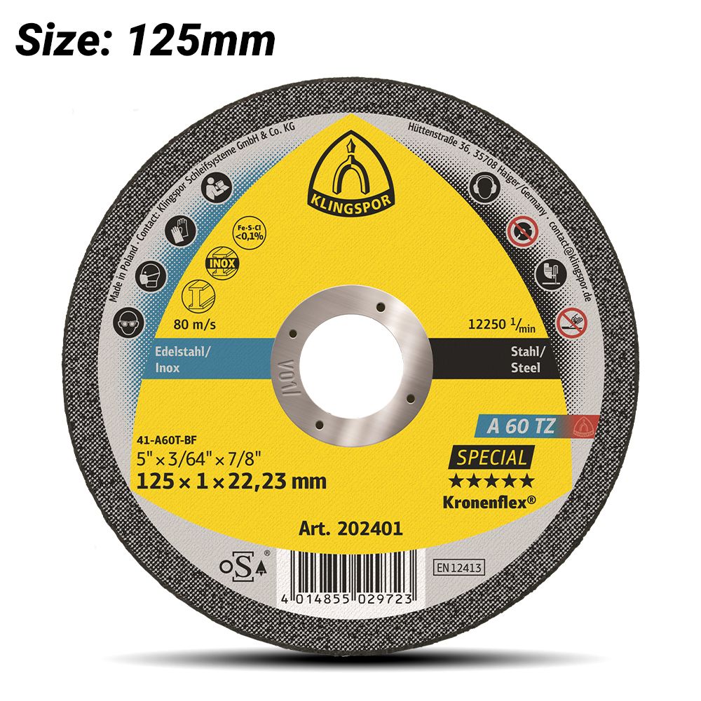 Klingspor 202401 125mm A60 TZ Special Cut Off Wheel