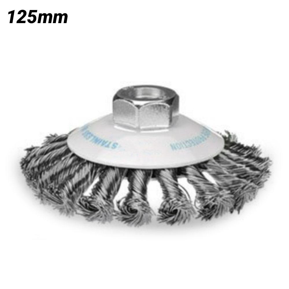 Bordo 5112-125-3.5 125mm 1 Row 0.50mm Steel Wire Twist Knot Bevel Brush