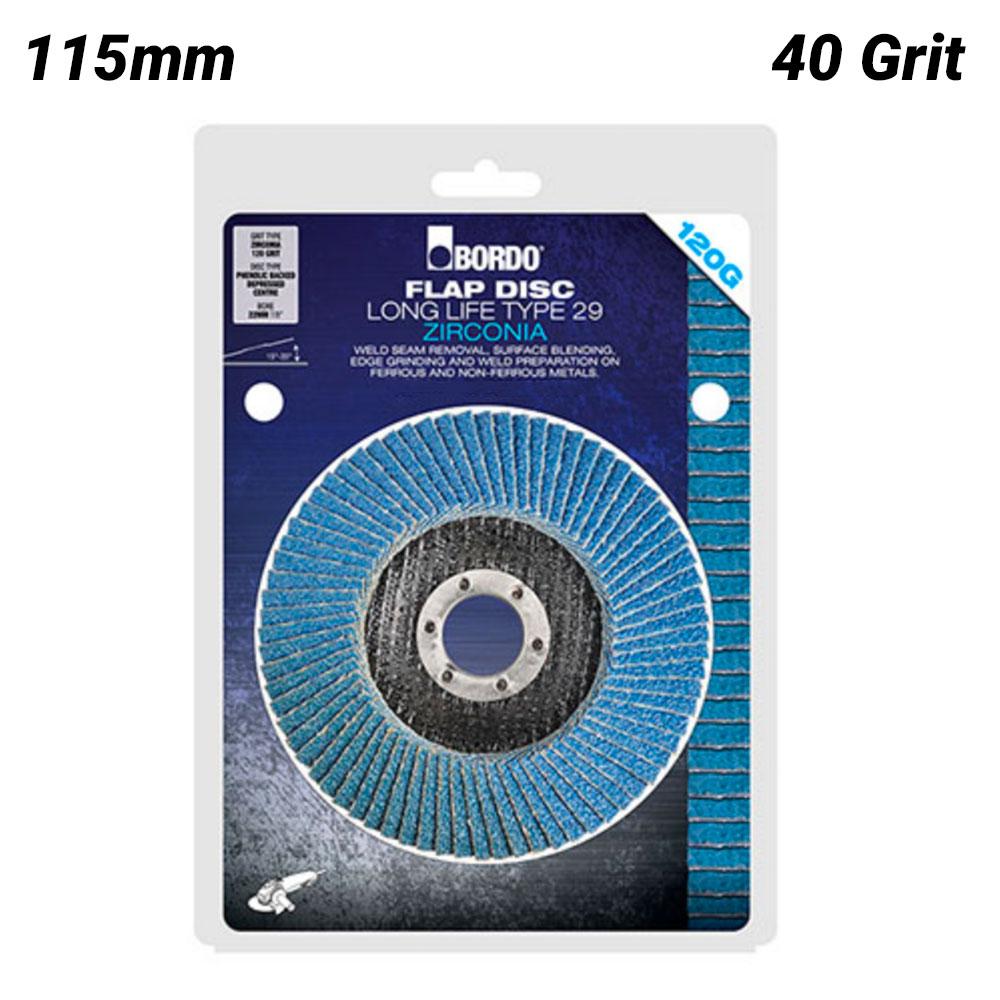 Bordo 7500-FD115Z40S 115mm 40 Grit Zirconia Flap Disc
