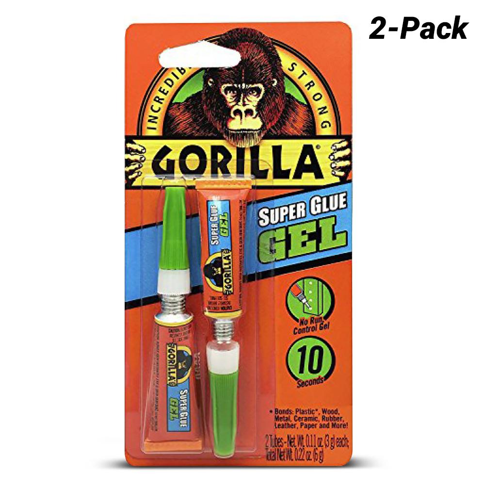 Gorilla Glue GG41025 2-Pack 3g Superglue Gel Squeeze Tubes