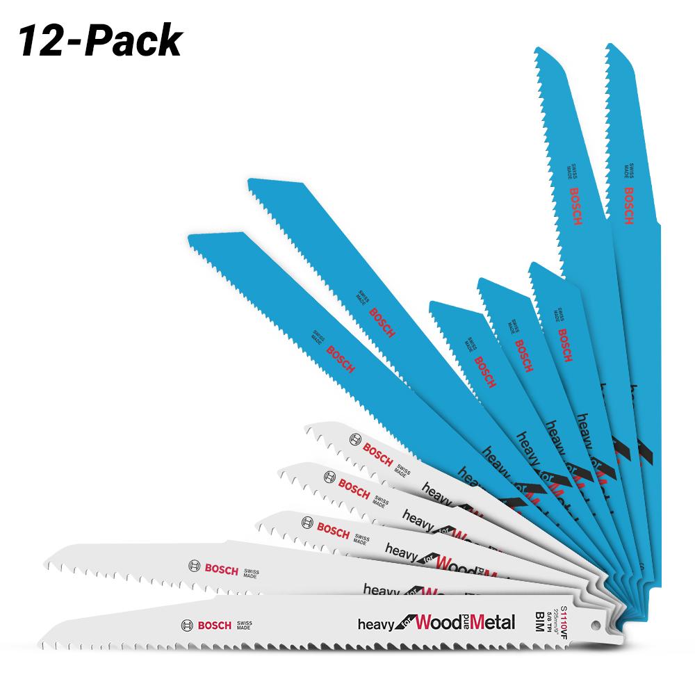 Bosch RB - 12ER SET (2.607.010.671) 12-Pack Heavy Metal & Wood with Nails Demolition Reciprocating Saw Blades