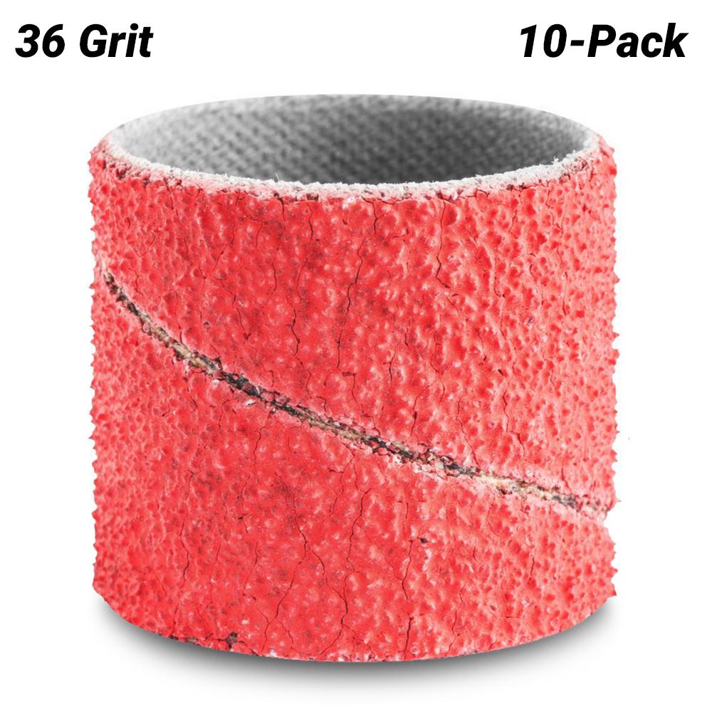 PFERD 49900043 10-Pack 25mm x 25mm Ceramic CO-COOL 36 Grit Spiral Sanding Band