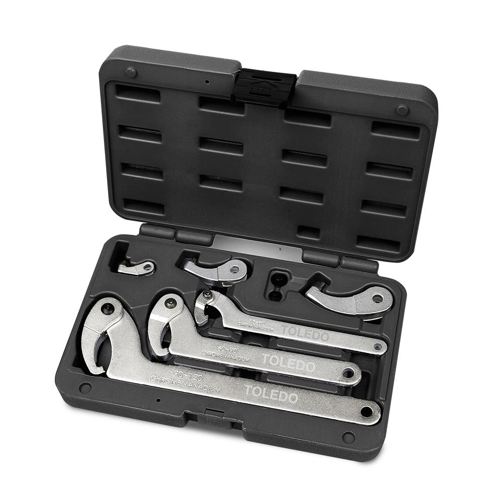 Toledo 315160 (438481) 8pce 35mm-120mm Adjustable C-Hook Wrench Set