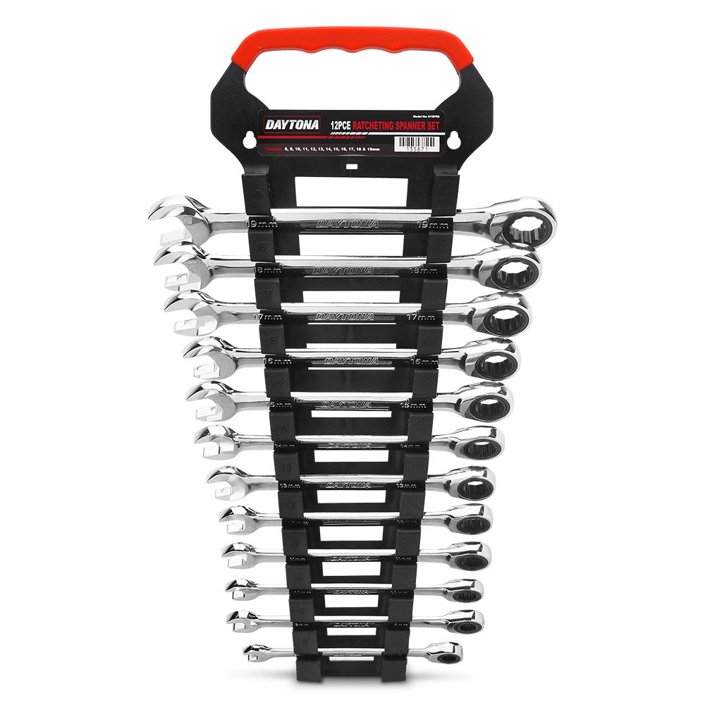 Daytona D12PRS 12pce Metric 72-Tooth Ratcheting Spanner Set
