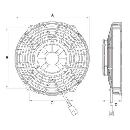 EFX4514 COMEX 10in 24V 840 CFM Slim Pusher Thermo Cooling Fan
