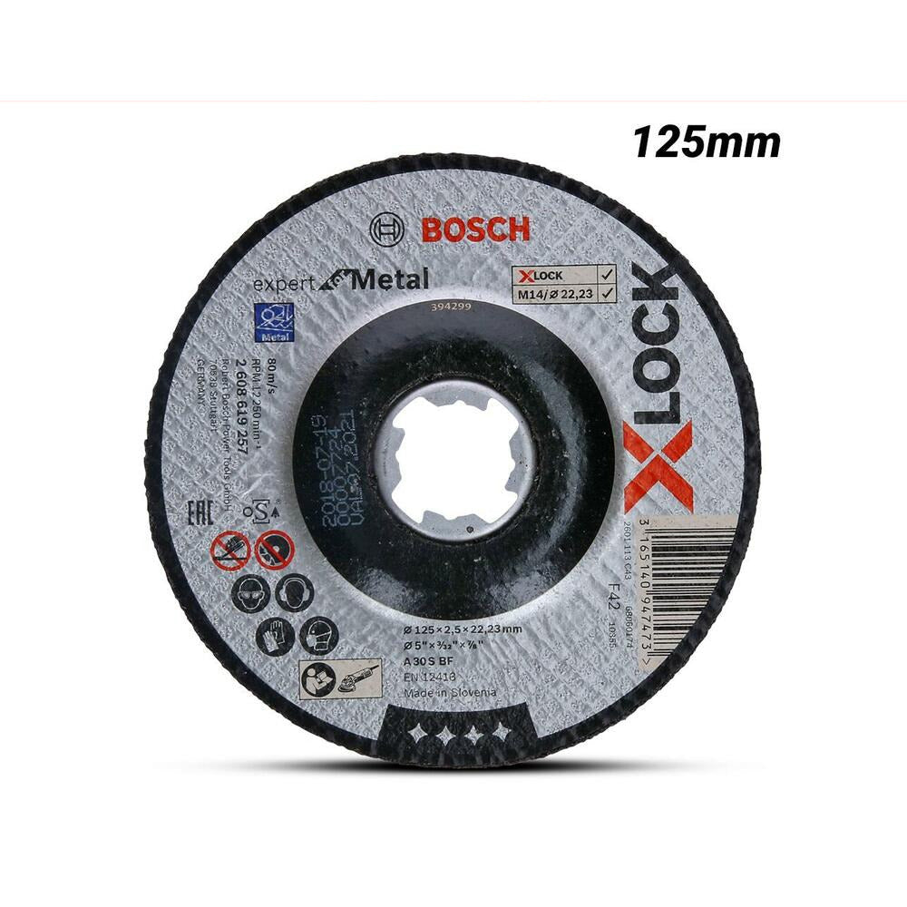 Bosch EXPERT FOR METAL (2.608.619.257) 125mm x 2.5mm x 22.23mm Depressed Centre Metal Cut Off Disc