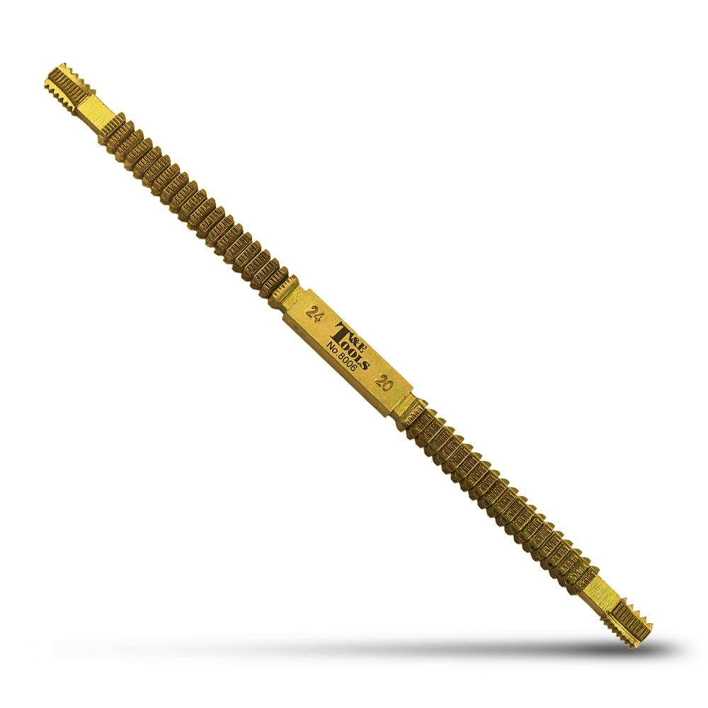 T&E Tools 8006 UNF/ UNC Imperial Thread File With Cleaning Ends