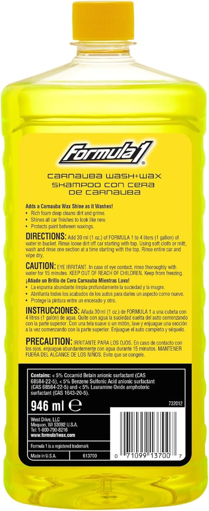 Formula 1 Carnauba Wash & Wax 946ml