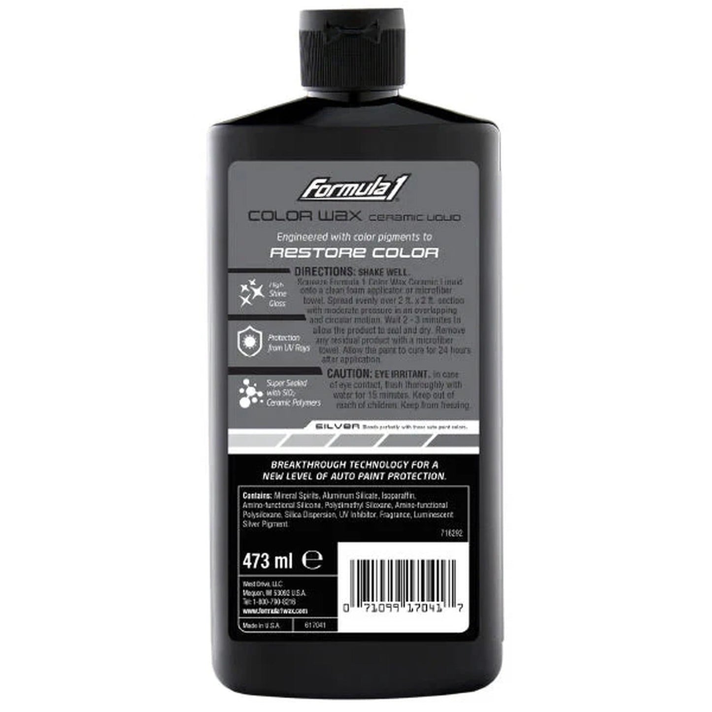 Formula 1 Ceramic Color Wax Silver 473ml