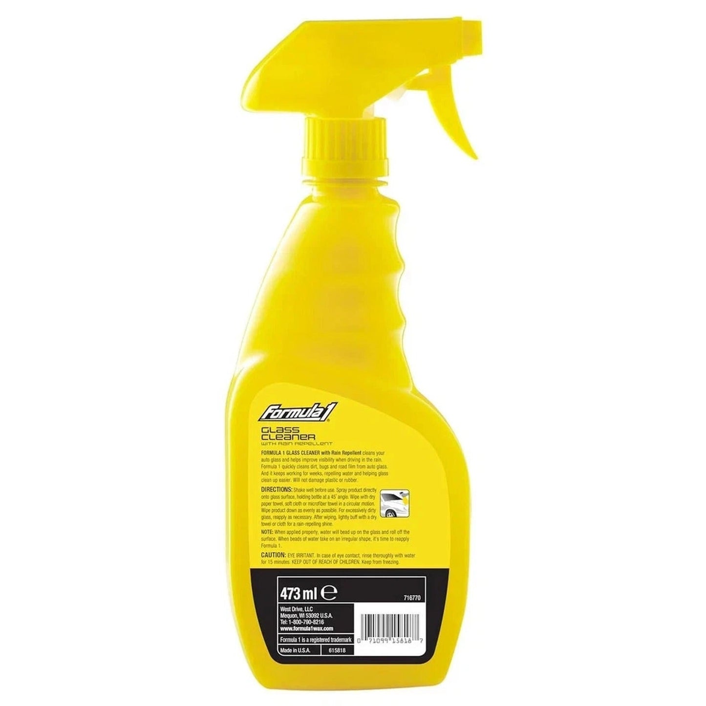 Formula 1 Glass Cleaner + Rain Repellent 473ml