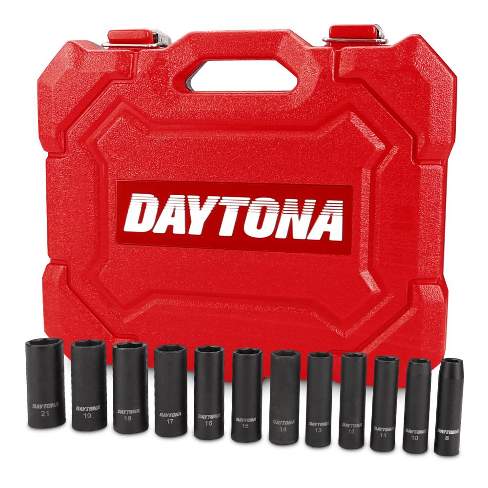 Daytona DMS12PC 12pce 3/8" Drive Deep Impact 8-21mm Metric Socket Set