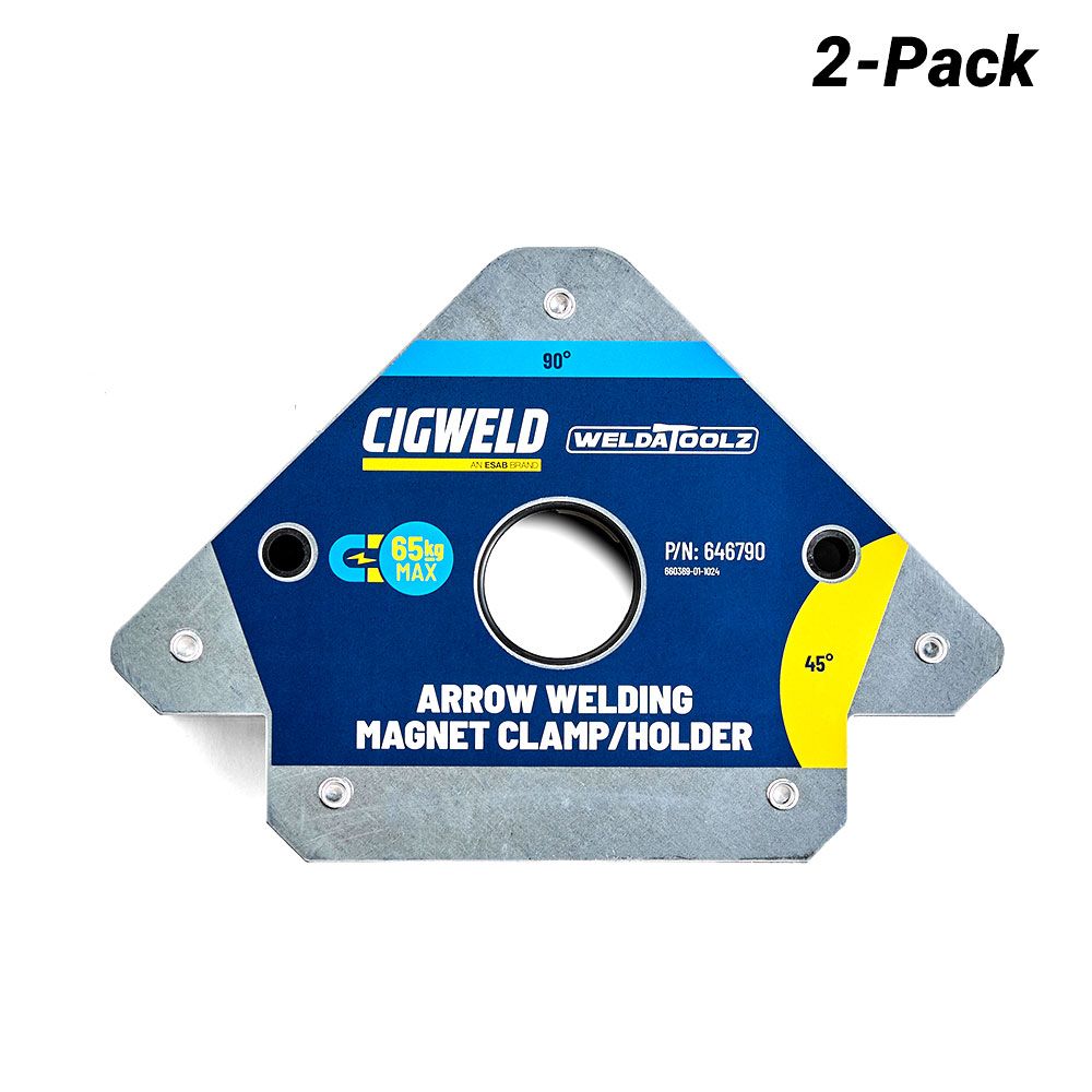 Cigweld 646787 2-Pack WeldaToolz 12.5kg Force Arrow Magnet