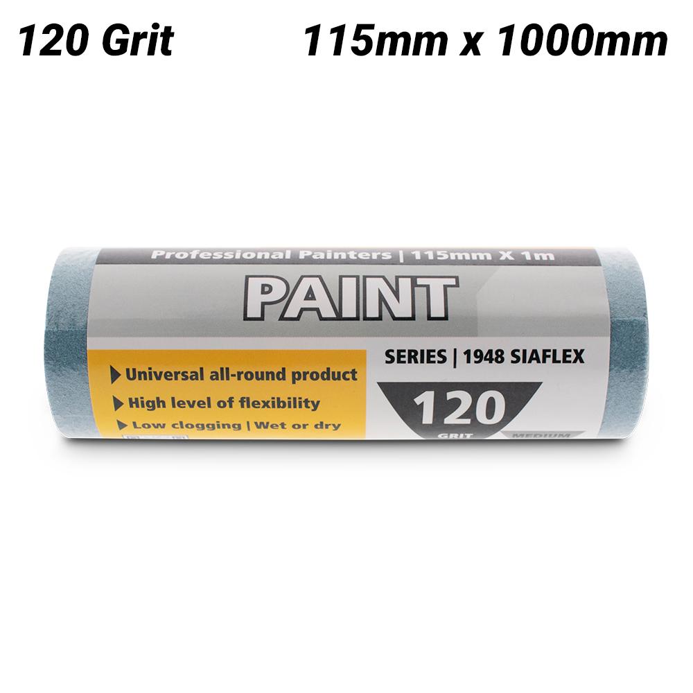 Sia Abrasives F03E02DD1R 115mm x 1000mm P120 Aluminium Oxide Wet/Dry Sand Paper Roll
