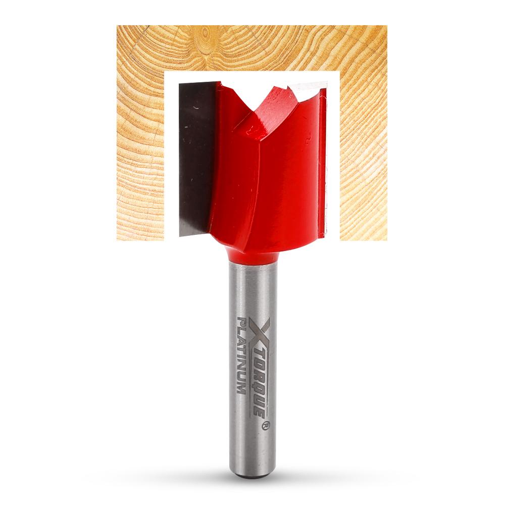 Xtorque XP1944 Platinum 19mm Straight Double Flute 1/4" Shank Router Bit