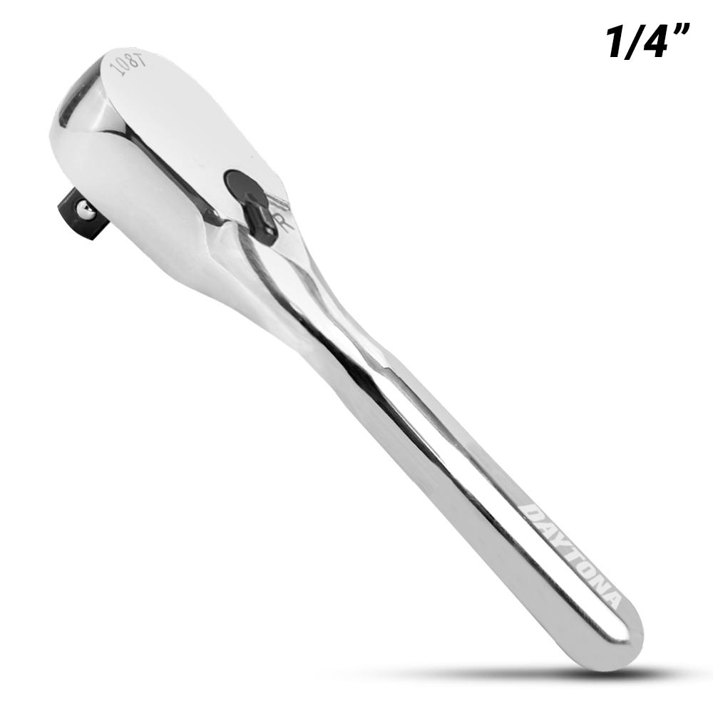 Daytona D14CSR 1/4" Drive 108T Compressed Head Stubby Reversible Ratchet