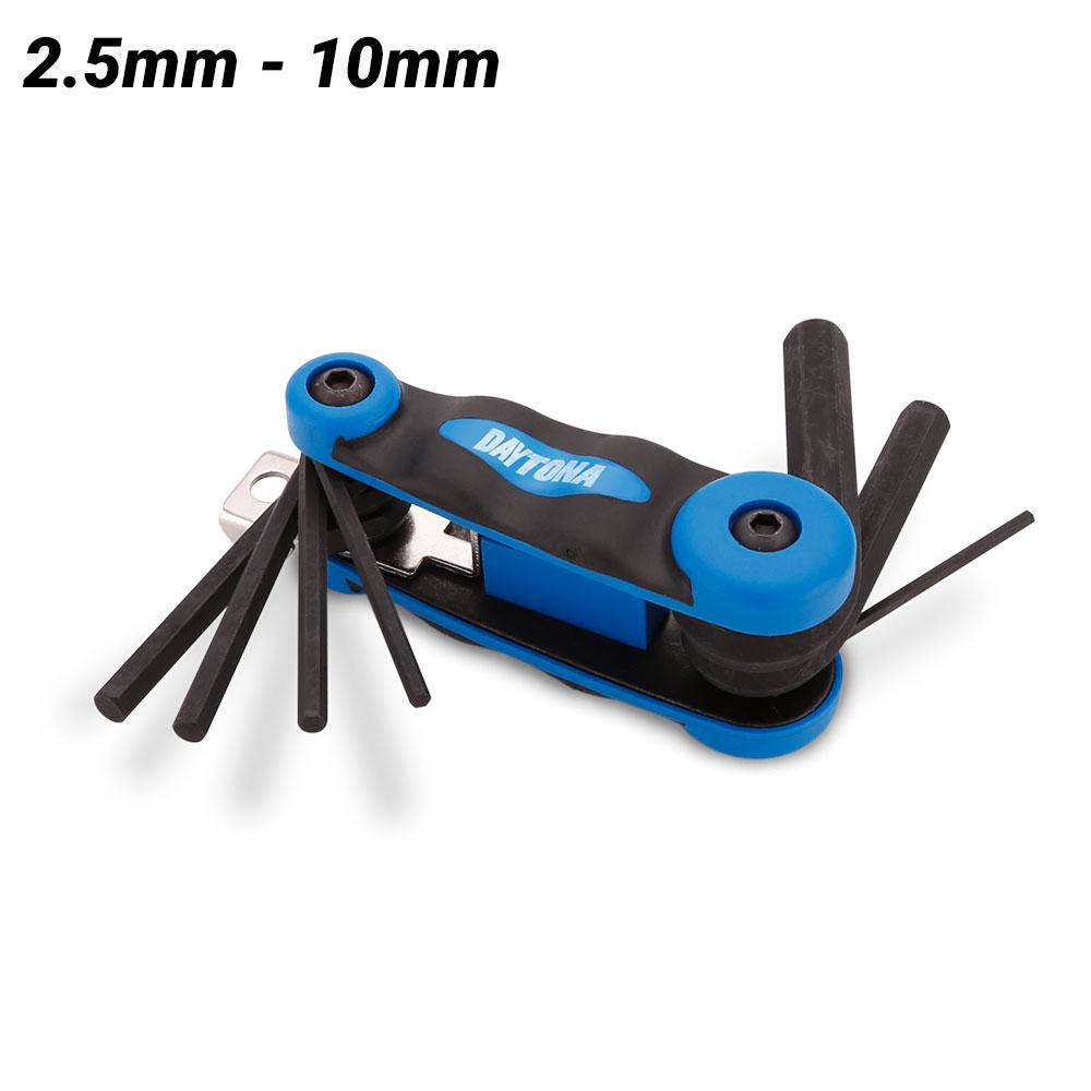 Daytona D7PFHK 7pce Folding Hex Key Metric Wrench Set 2.5mm-10mm