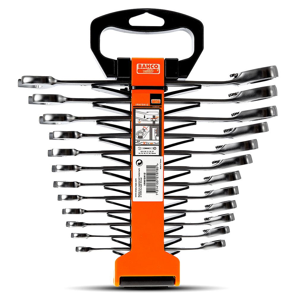 Bahco 1RM/SH12 12pce Combination Ratchet Spanner Set