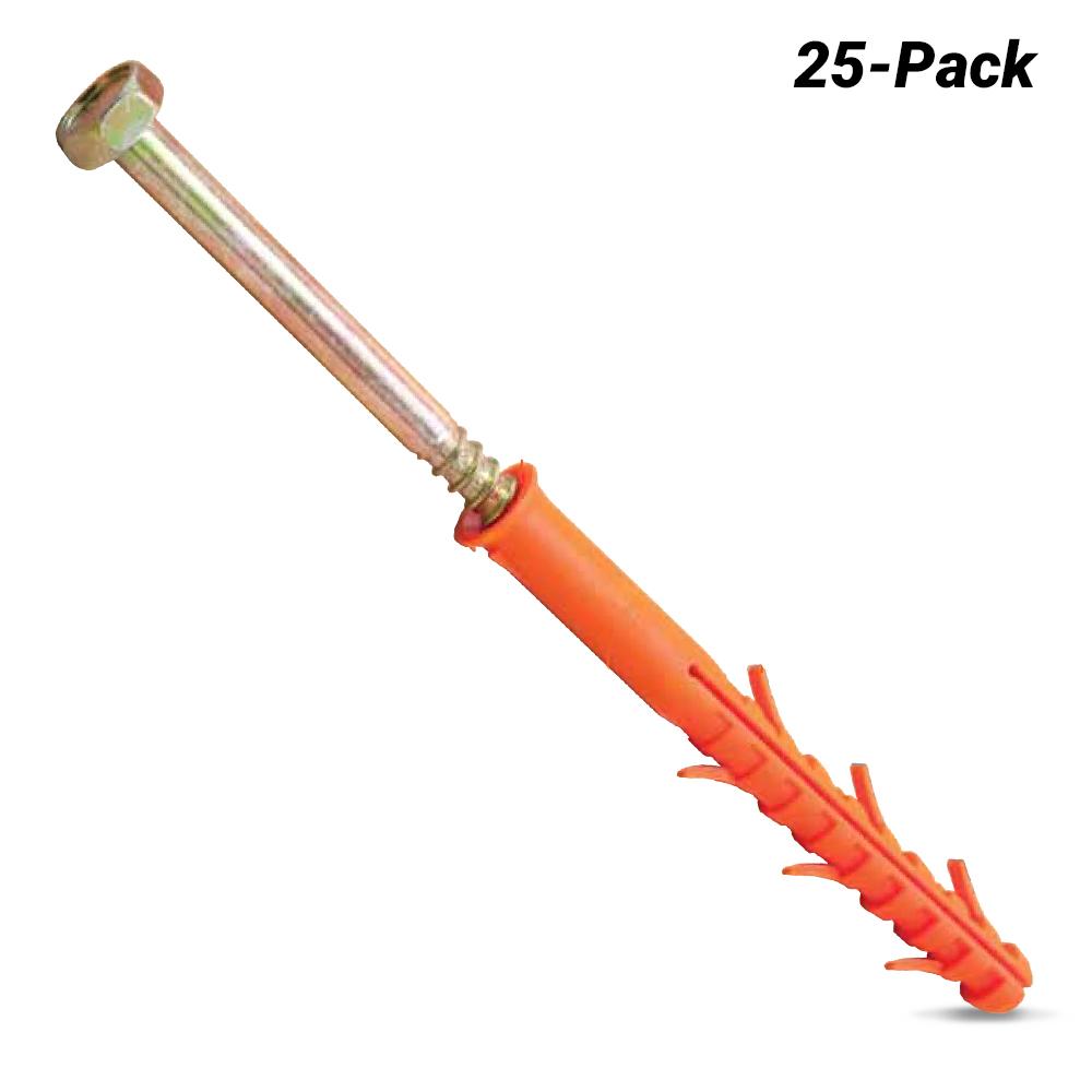 Ramset DUP10080H 25-Pack 10 x 80mm RamPlug Ultra Long Hex Anchor