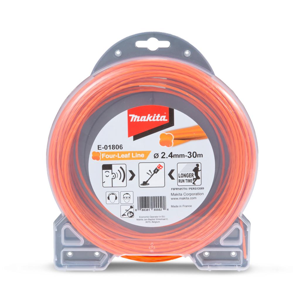 Makita E-01806 2.4mm x 30m Four Leaf Silent Nylon Trimmer Line
