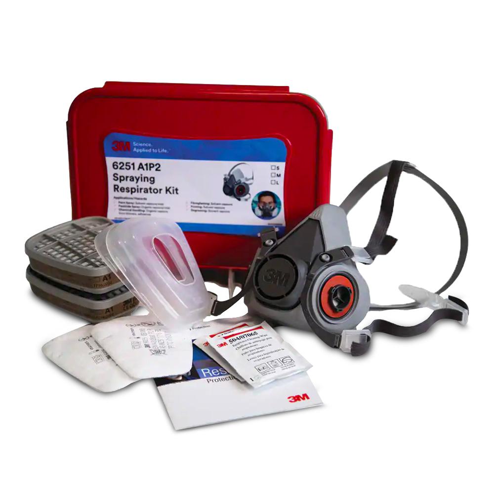 3M 6251 (AT010783671) Medium Spraying Half Face Respirator Kit - A1P2