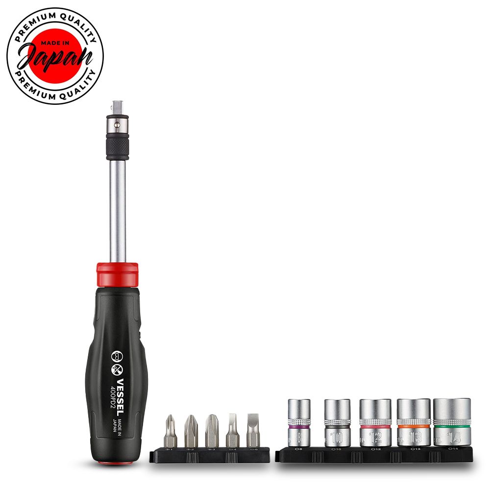 Vessel 400PD2-1 2-way Power Driver With Socket Set
