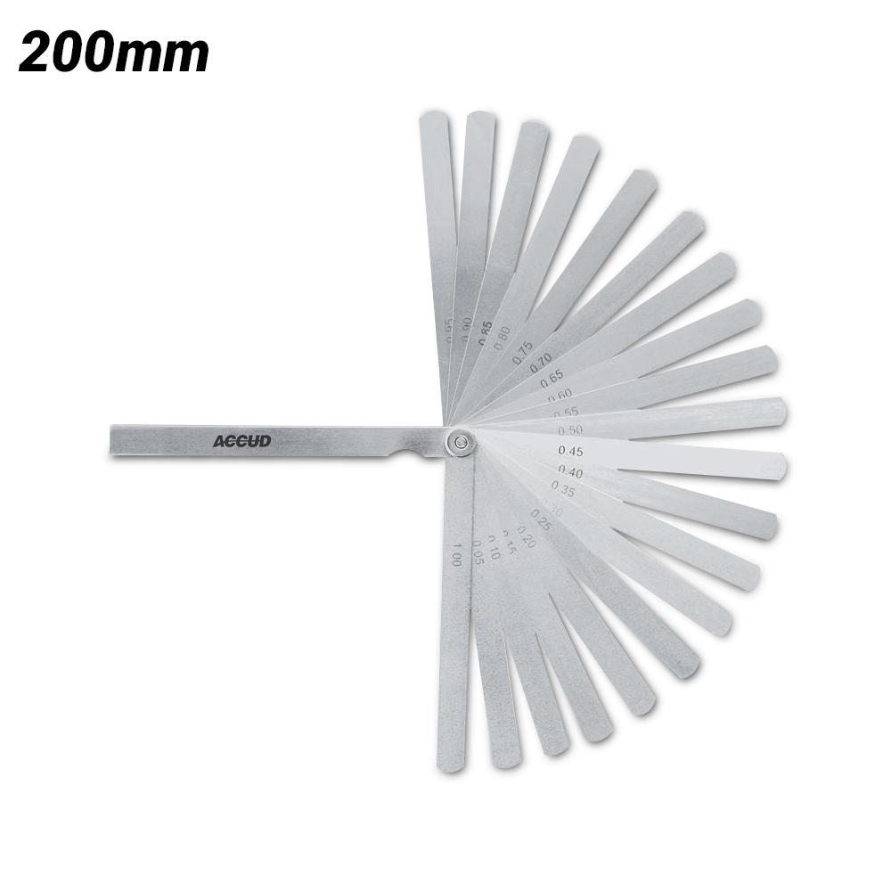 Accud AC-914-100-20 200mm (8") 20 Leave Feeler Gauge Set