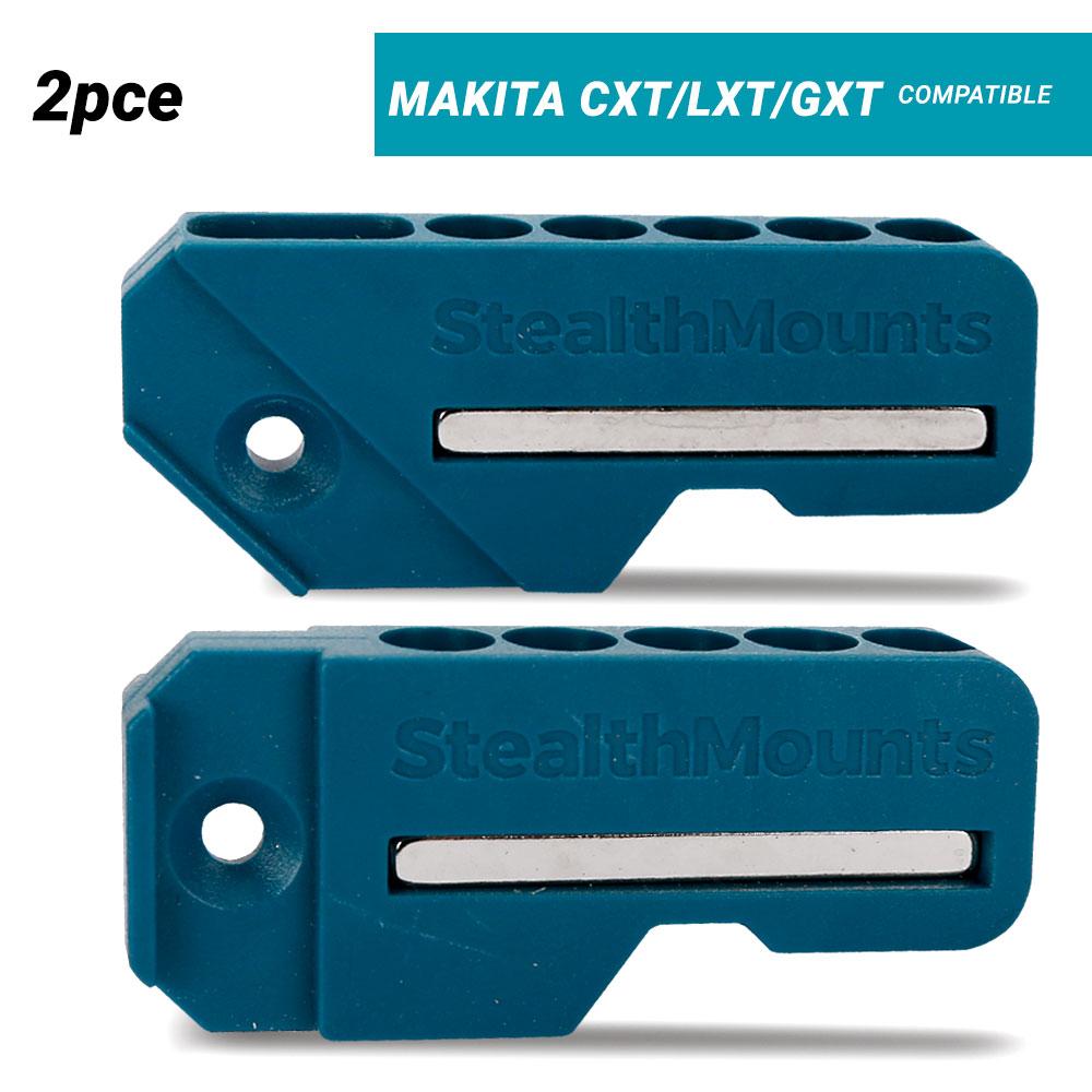 StealthMounts BH-MK-4590-BLU Makita CXT, LXT & GXT 2pce 90º & 45º Magnetic Drill Bit Holder
