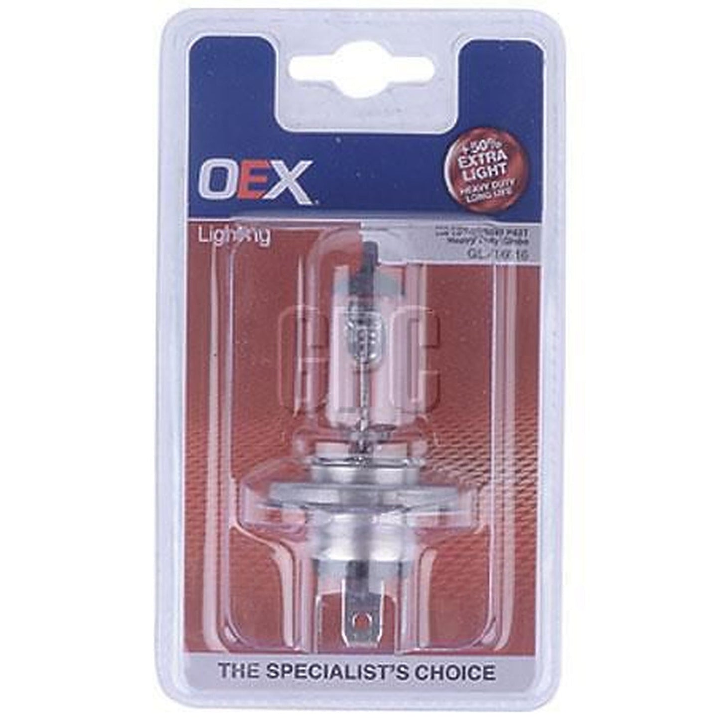 OEX H4 P43t-38 Heavy Duty +50 Globe 12V 60/55W GLX16616