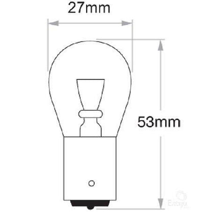 OEX P21W Bayonet BA15s Globe 12V 21W GLX23818