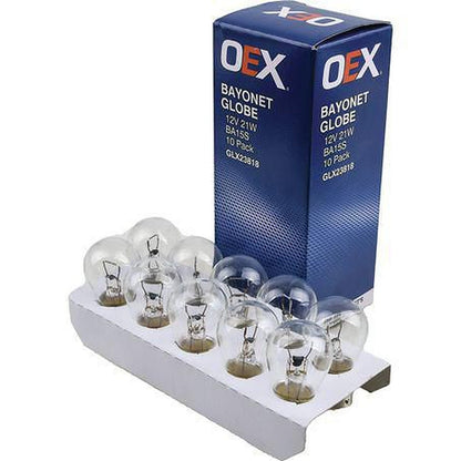 OEX P21W Bayonet BA15s Globe 12V 21W GLX23818