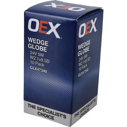 OEX W5W Wedge W2.1x9.5d Globe 24V 5W GLX47340
