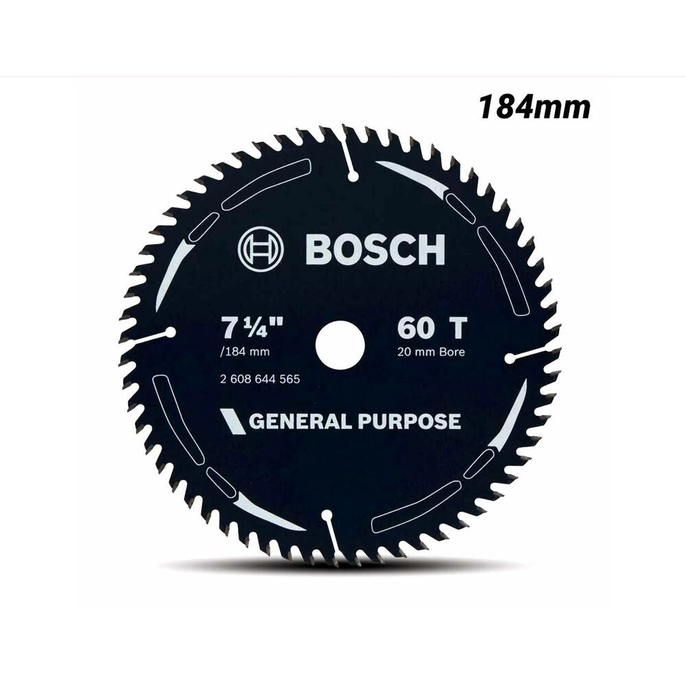 Bosch GP WOOD H 184X20-60 (2.608.644.565) 184mm (7-1/4") 60T General Purpose Wood Circular Saw Blade
