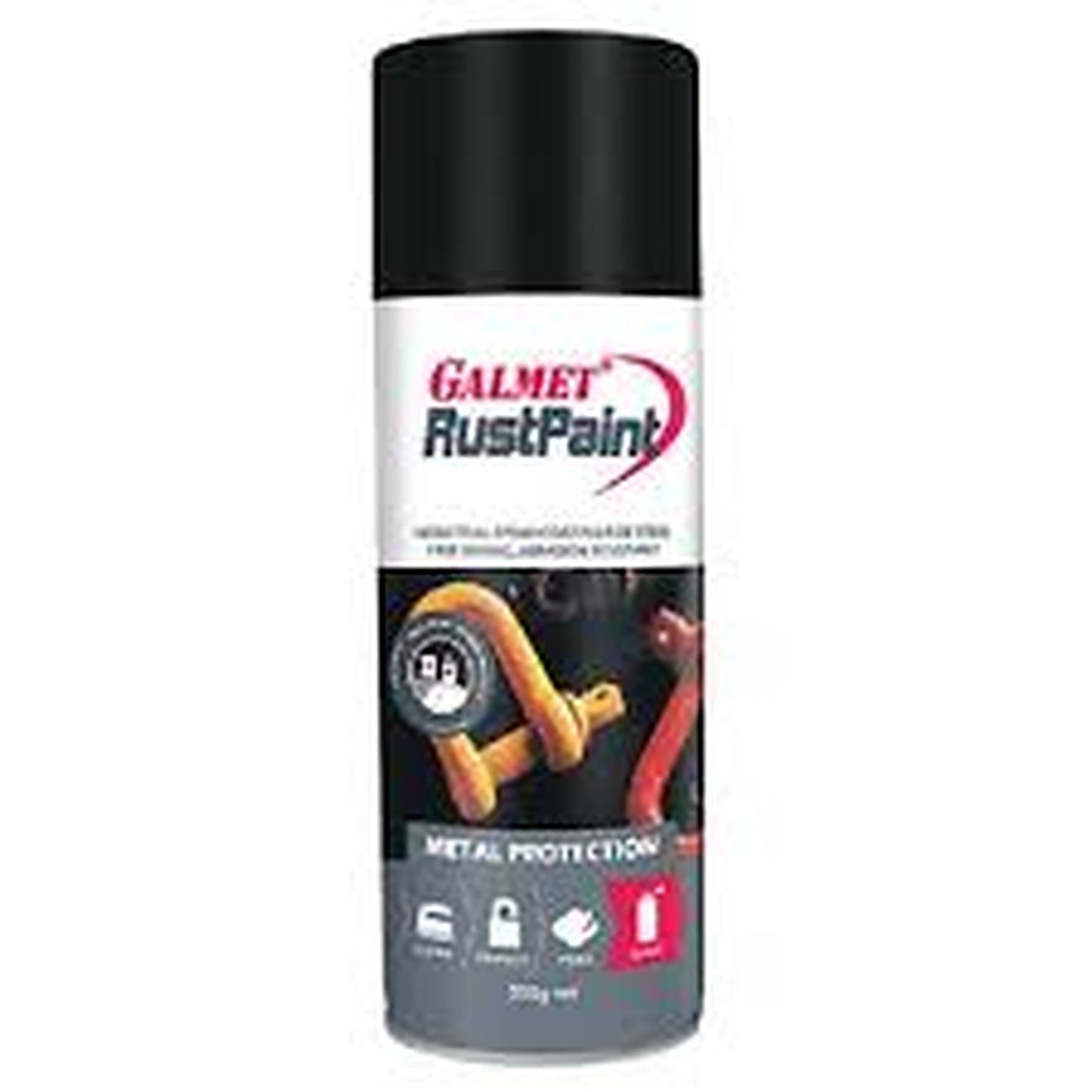 Galmet Spray Paint Rust Black High Gloss 350g GRPBLA