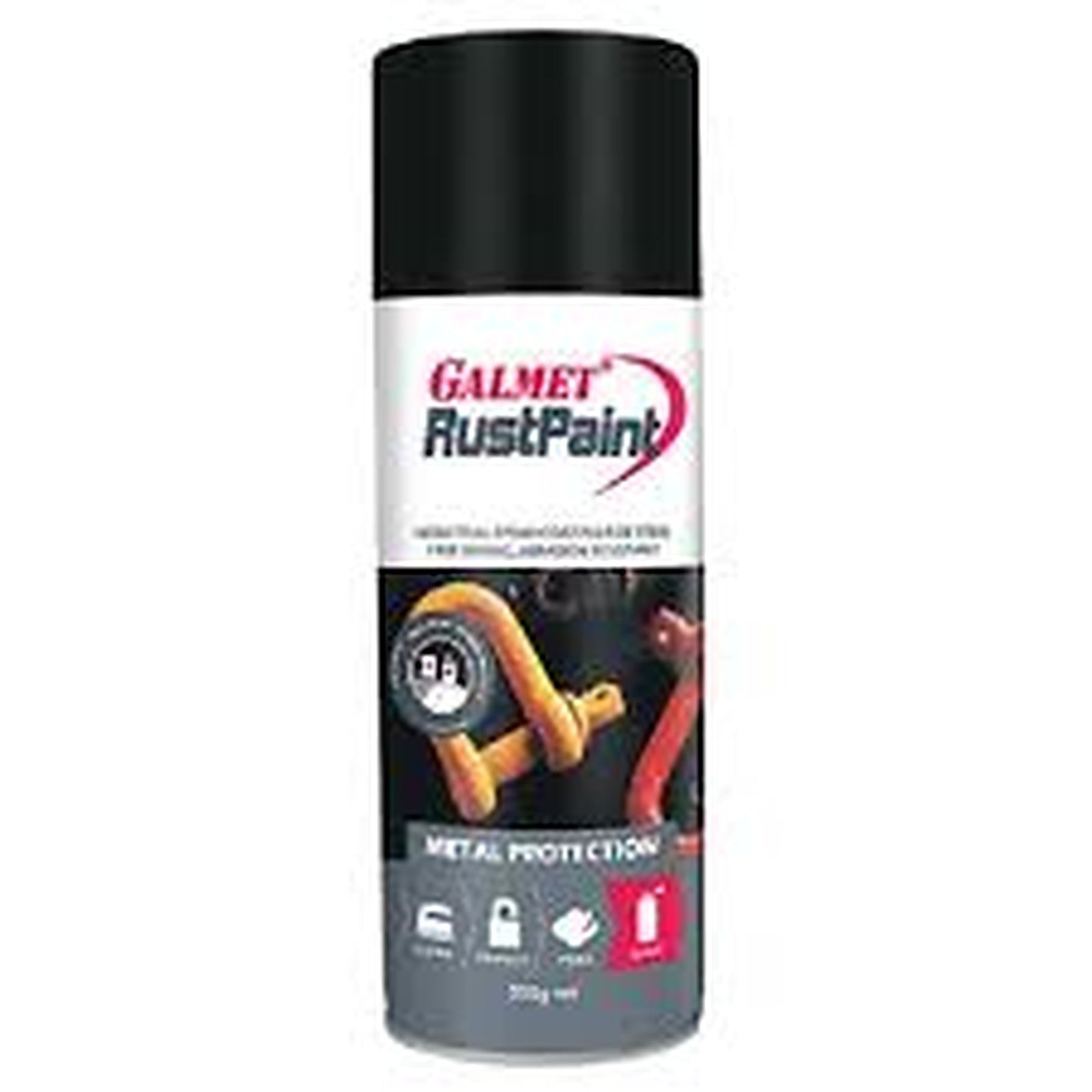 Galmet Spray Paint Rust Black High Gloss 350g GRPBLA