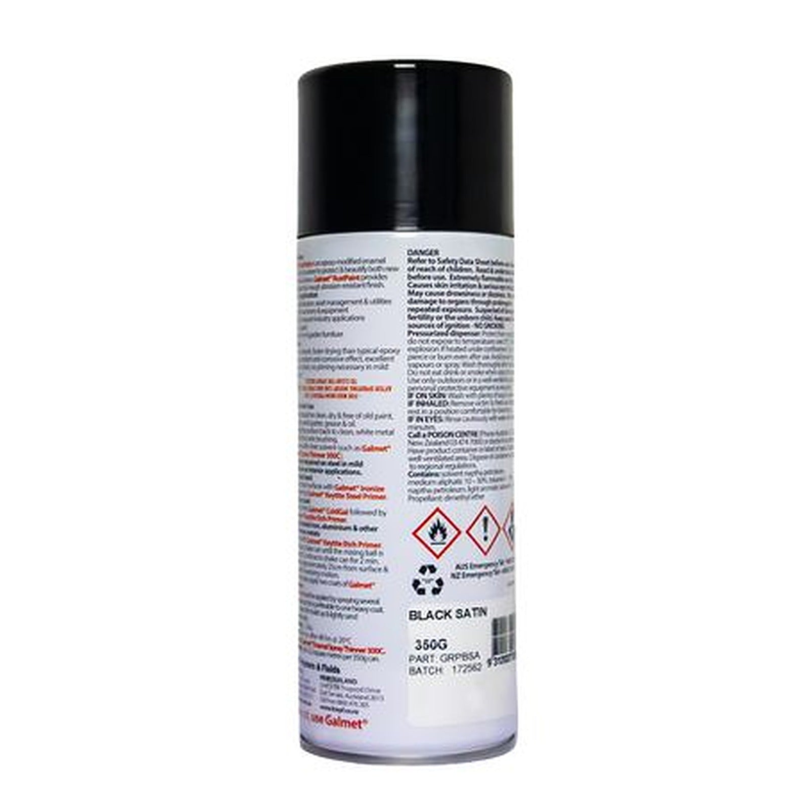 Galmet Spray Paint Rust Black Satin 350g GRPBSA