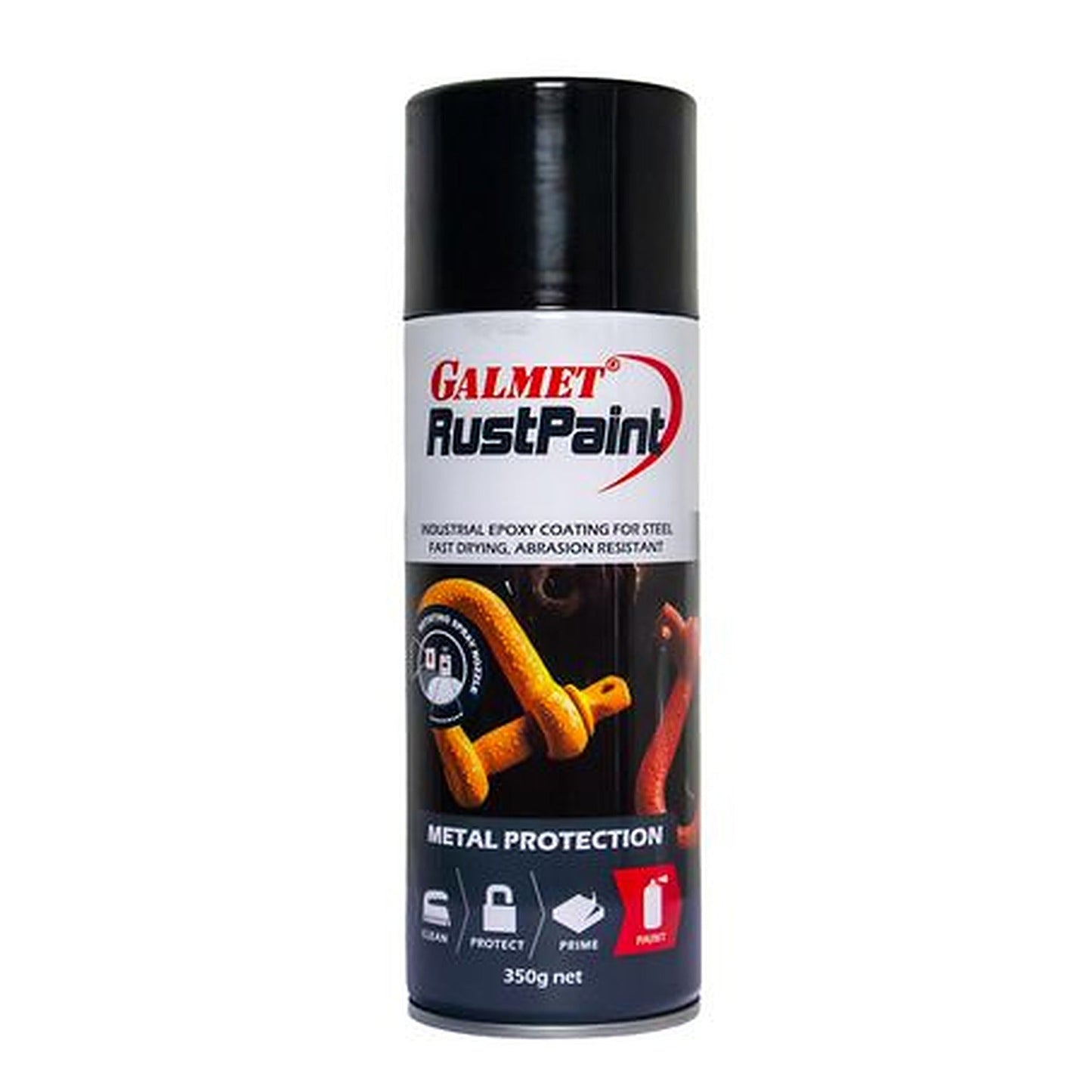 Galmet Spray Paint Rust Black Satin 350g GRPBSA