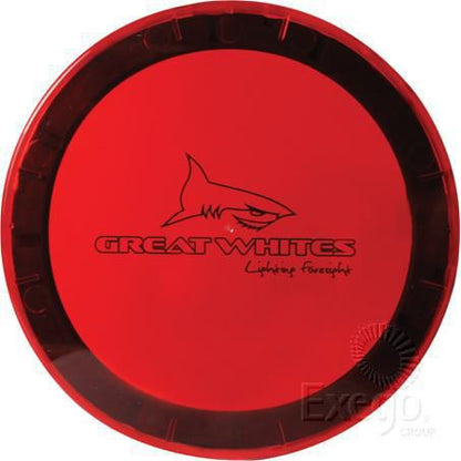 Great Whites Red Lens Cover 170mm With Rubber Seal GWA0006
