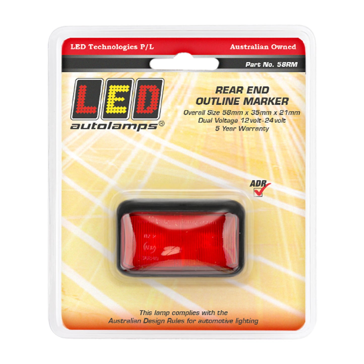 LED Autolamps Clearance Light - 58RM