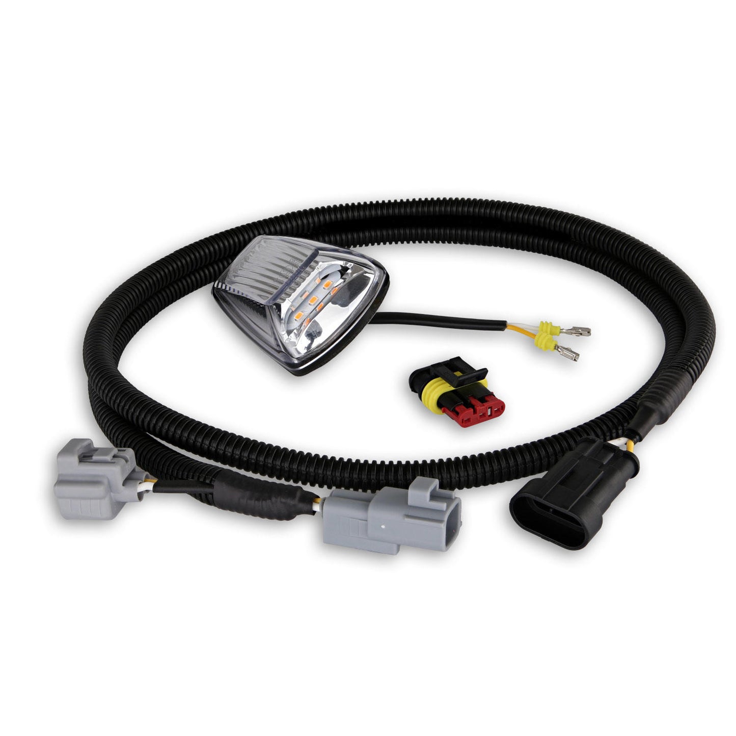 LED Autolamps LED Autolamps Cat 6 Side Direction Indicator, Suits Land Cruiser 200,  300mm Cable with OE plug, Easy Fit Design with 3M Tape and Serrated Plug, Clear Lens Coloured LEDs, 12/24V, Single Bulk - 77ACMB-LCRUISER200