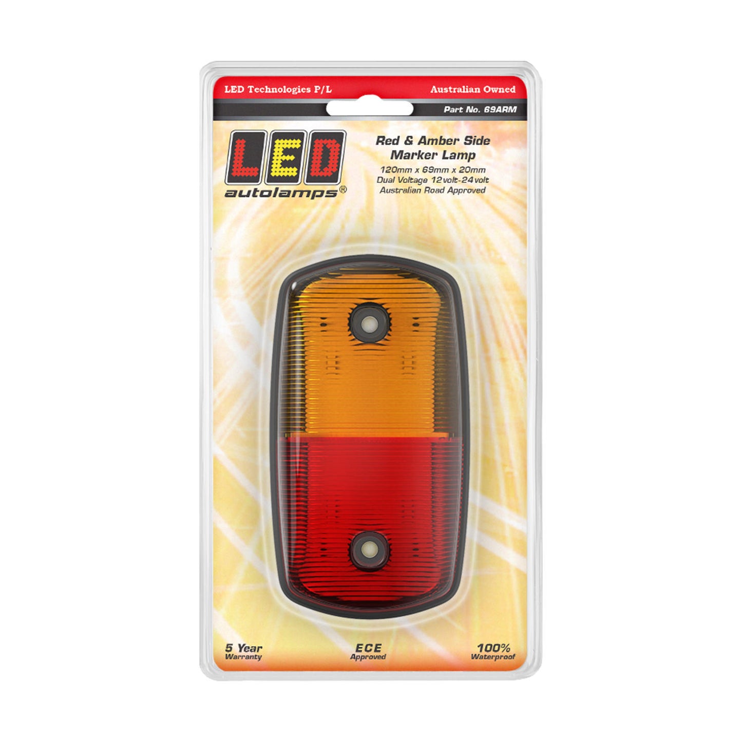 LED Autolamps Side Marker Light - 69ARM