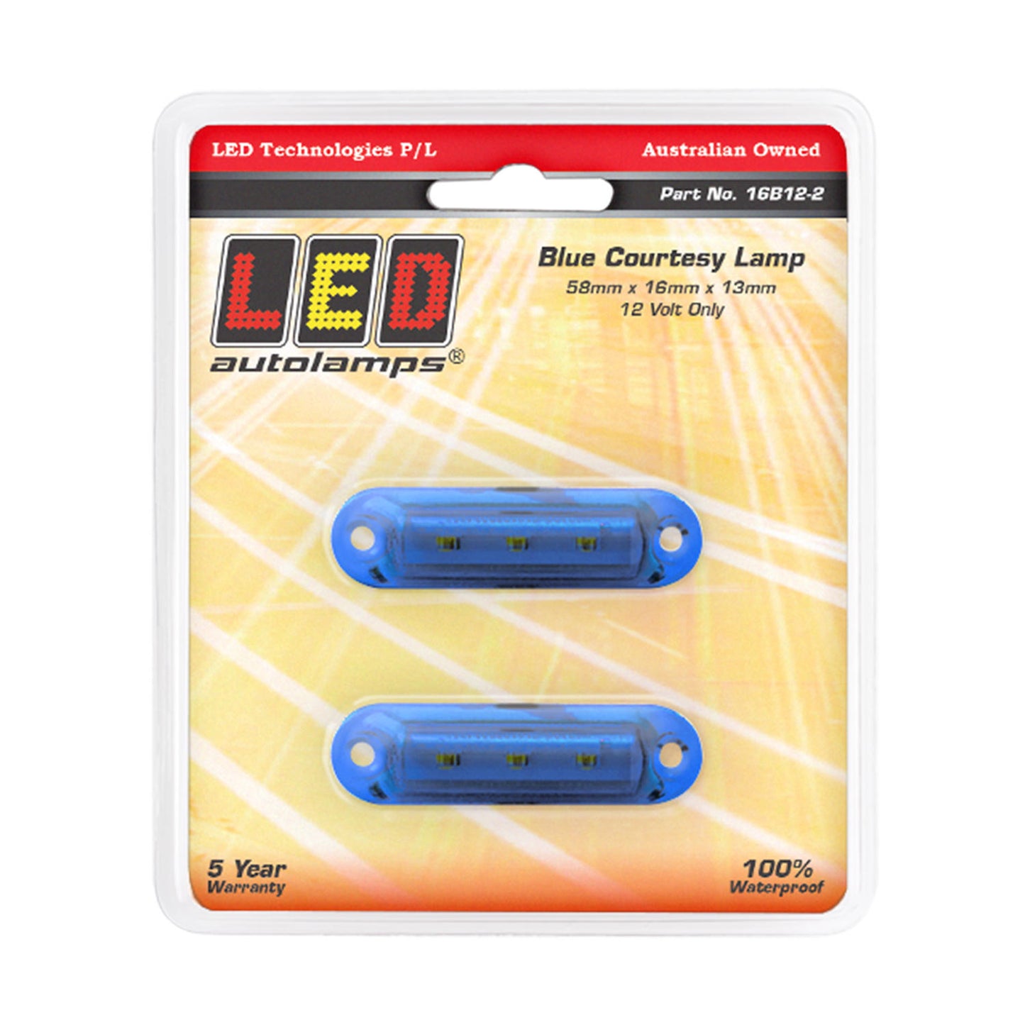 LED Autolamps Interior Light - 16B12-2