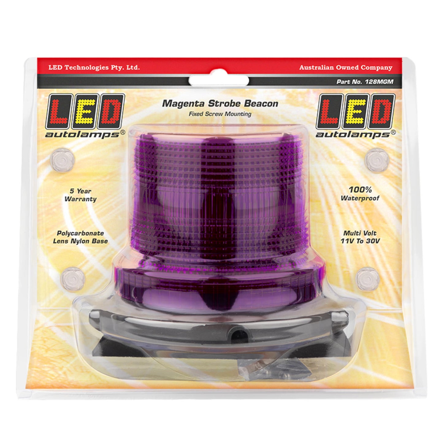 LED Autolamps Strobe-type Beacon - 128MGM